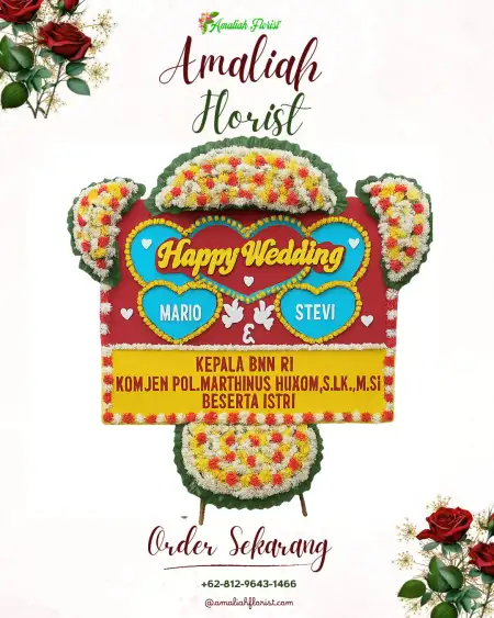 Papan Bunga Pernikahan Tanjungkarang Barat